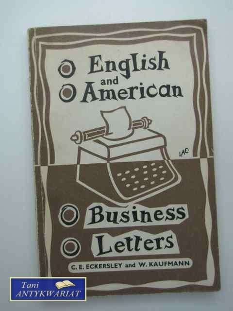 ENGLISH AND AMERICAN BUSINESS LETTERS