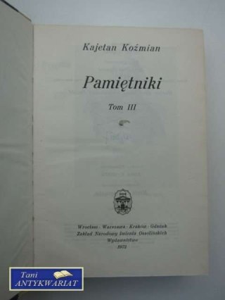 PAMIĘTNIK tom III