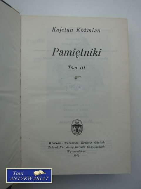PAMIĘTNIK tom III