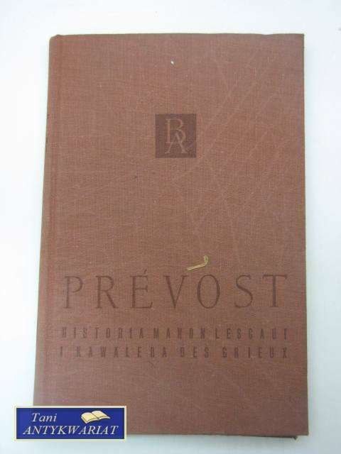 HISTORIA MANON LESCAUT