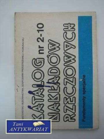 KATALOG NAKŁADÓW RZECZOWYCH