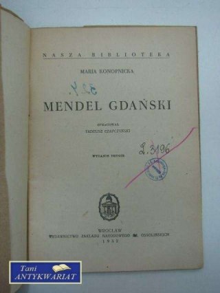 MENDEL GDAŃSKI wyd. 1952 rok