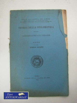 TEORIA DELLA STILOMETRIA