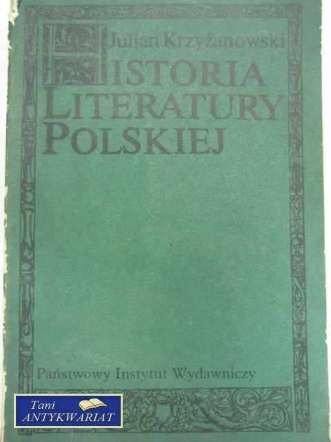 HISTORIA LITERATURY POLSKIEJ