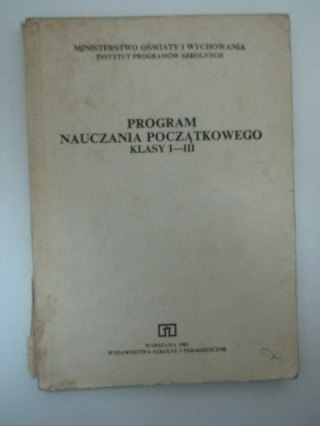 PROGRAM NAUCZANIA POCZĄTKOWEGO KL.I-III