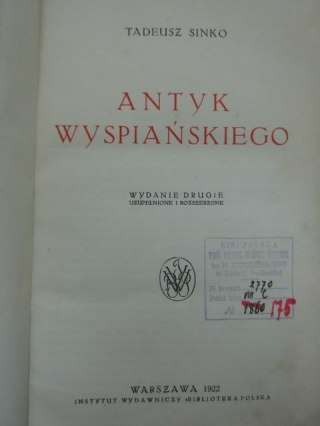 ANTYK WYSPIAŃSKIEGO