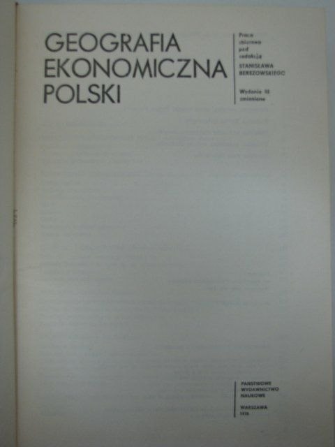 GEOGRAFIA EKONOMICZNA POSLKI
