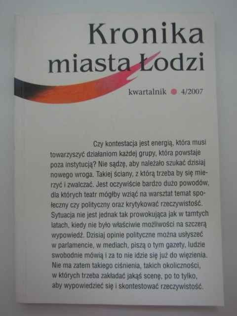 KRONIKA MIASTA ŁODZI