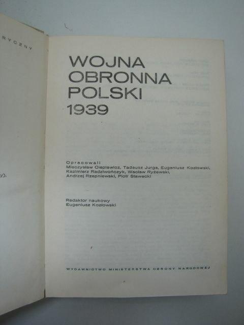 WOJNA OBRONNA POLSKI 1939