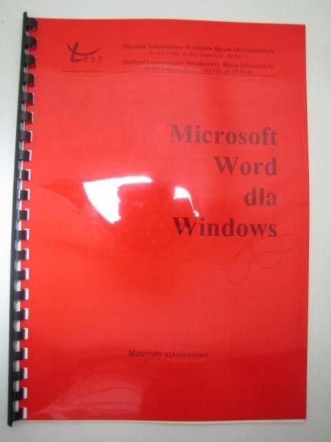 MICROSOFT WORD DLA WINDOWS