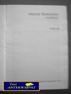 NOWELE tom 2 - H. Sienkiewicz