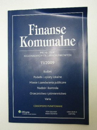 FINANSE KOMUNALNE 11/09