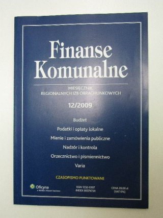 FINANSE KOMUNALNE 12/09
