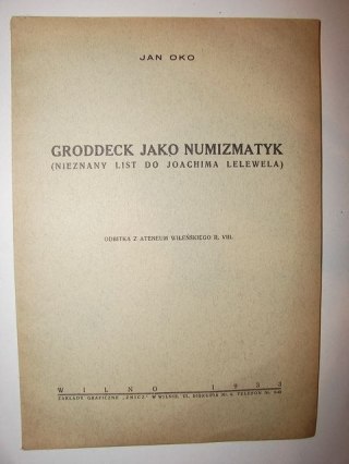 GRODDECK JAKO NUMIZMATYK
