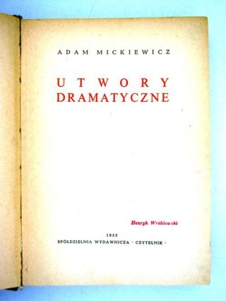 ADAM MICKIEWICZ "DZIEŁA"