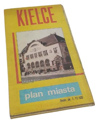 KIELCE MAPA PLAN MIASTA. 1:15 500 rok 1986