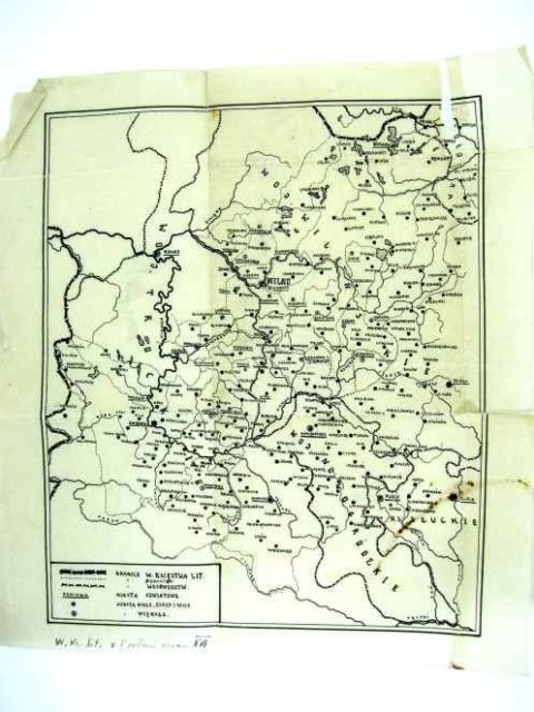 MAPA GRANICY KSIĘSTWA LITEWSKIEGO