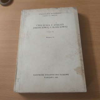 Ćwiczenia z analizy jakościowej i ilościowej część 2