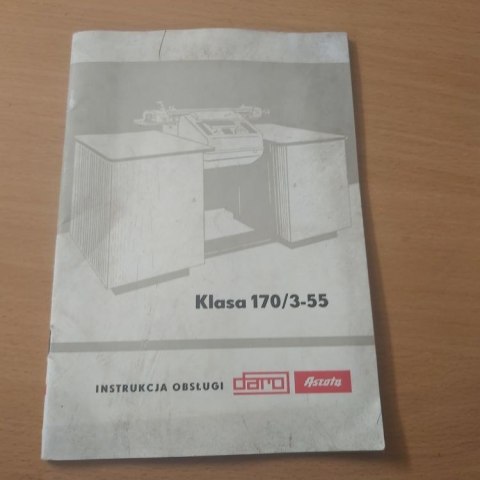 Instrukcja obsługi automatów do ksìęgowania klasa 170/3-55
