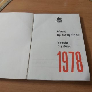 Kalendarz Ligi Ochrony Przyrody informator przyrodniczy 1978