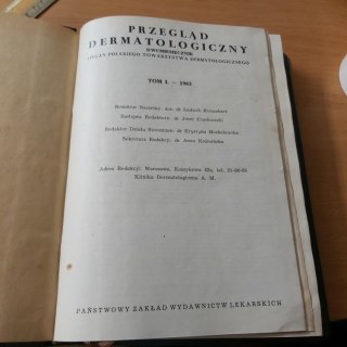 Przegląd dermatologiczny TOM L 1963 cały
