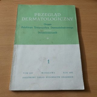 Przegląd dermatologiczny nr 1 rok 1978 TOM LXV