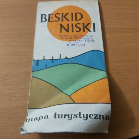 Beskid Niski mapa turystyczna wyd. 1974 rok.
