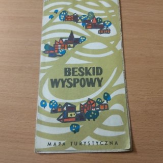 Beskid Wyspowy mapa turystyczna wyd. 1974 rok.