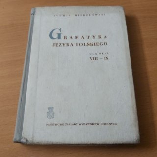 Gramatyka języka polskiego dla klasy 8 do 9 wyd. 1964 rok
