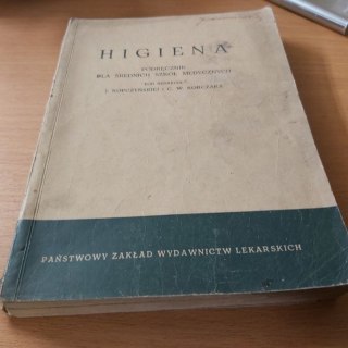 Higiena dla szkół średnich medycznych wyd. 1961 rok.