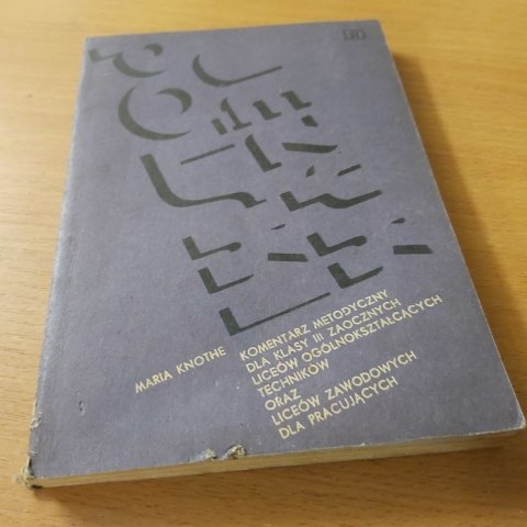 Język Polski dla 3 klasy Zaocznych LO wyd. 1984 roku.