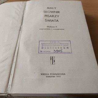 Mały słownik pisarzy świata wyd. 1972 rok