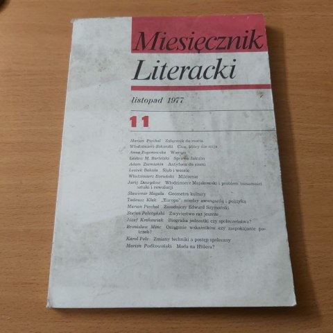 Miesięcznik Literacki 11 listopad 1977
