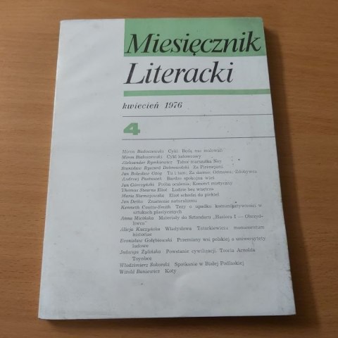 Miesięcznik Literacki 4 kwiecień 1976 roku