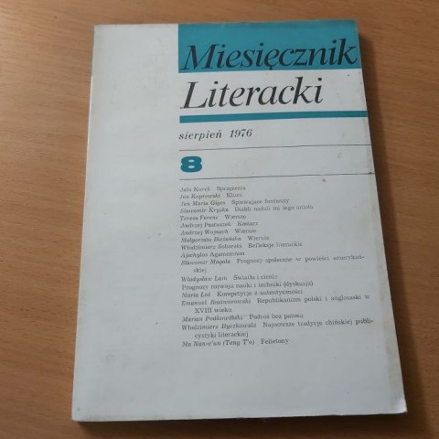 Miesięcznik Literacki 8 sierpień 1976 roku