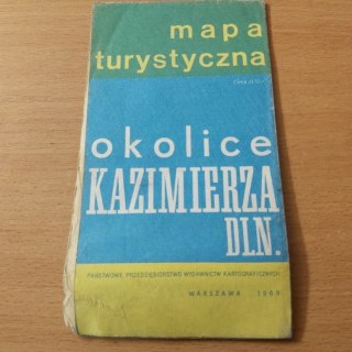 Okolice Kazimierza Dln. Mapa turystyczna wyd. 1969 rok