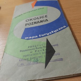 Okolice Poznania mapa turystyczna wyd. 1961 rok.