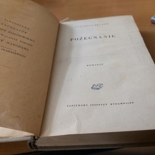 Pożegnanie wyd. 1953 rok.