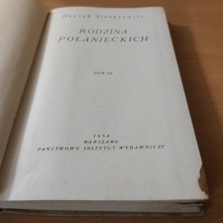 Rodzina Połanieckich TOM 3 wyd. 1958 rok.