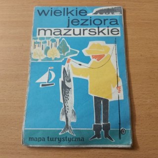 Wielkie Jeziora Mazurskie mapa turystyczna wyd. 1968 rok