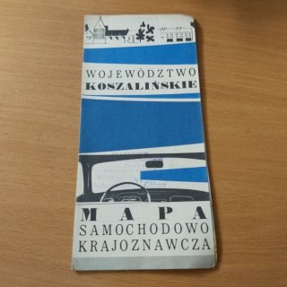 Województwo Koszalińskie mapa samochodowi krajoznawcza