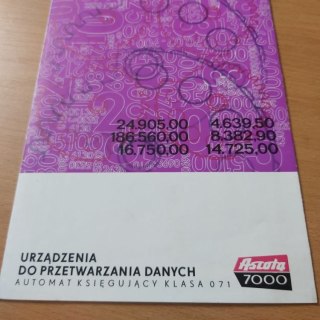 Ascota 7000 urządzenia do przetwarzania danych klasa 071