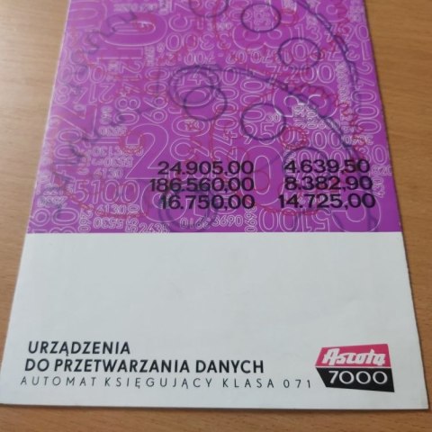 Ascota 7000 urządzenia do przetwarzania danych klasa 071