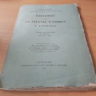 Karagheuz ov un Theatre Dombres Athenes wyd. 1921 rok.