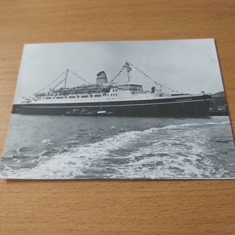 Pocztówka Stefan Batory Polish Ocean Lines wyd. 1972