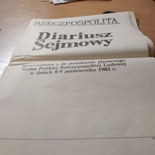 Rzeczpospolita Diariusz Sejmowy sprawozdanie z posiedzenia Sejmu PRL 8-9 października 1982 r.