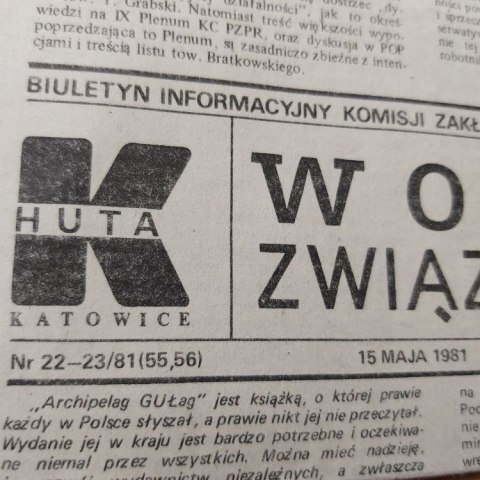 Wolny Związkowiec nr 22-23 z 15 maja 1981 roku.