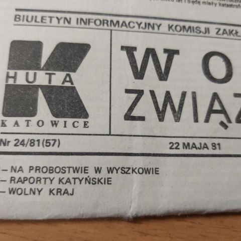 Wolny Związkowiec nr 24/81 z 22 maja 1981 roku.