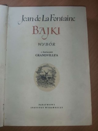 Bajki wybór z ilustracjami Grandvillea