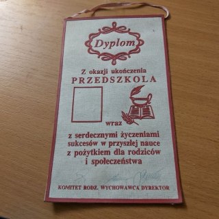 Dyplom ukończenia PRZEDSZKOLA